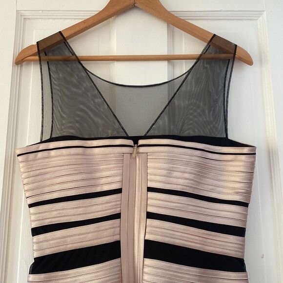 NWT BCBGMAXAZRIA Champagne Cocktail Ribbon Dress - Picture 7 of 16